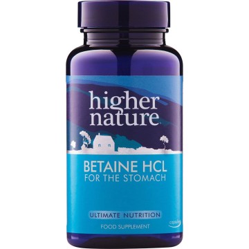 BETAINE HCL (ΦΥΣΙΚΗ ΠΗΓΗ ΜΠΕΤΑΪΝΗΣ) HIGHER NATURE 90caps ΠΕΠΤΙΚΑ ΕΝΖΥΜΑ